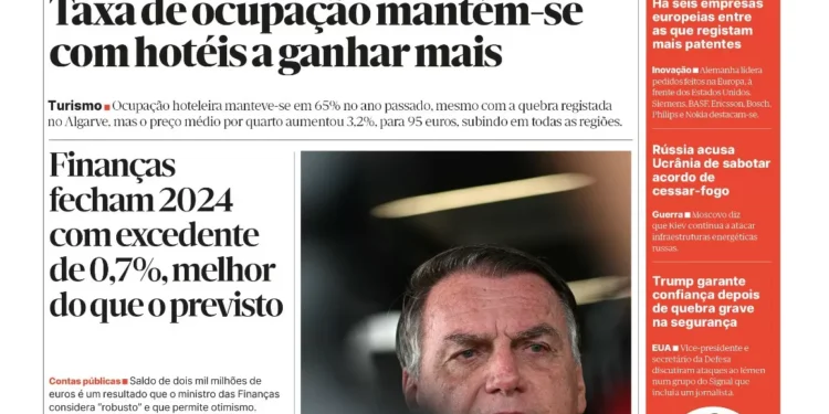 A primeira página do Jornal Económico de 27 de março
