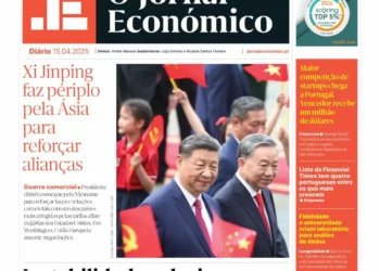 A primeira página do Jornal Económico de 15 de abril