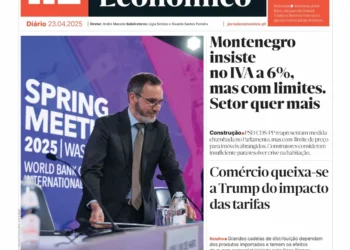 A primeira página do Jornal Económico de 23 de abril