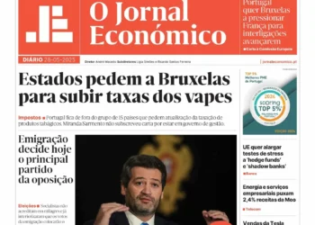A primeira página do Jornal Económico de 28 de maio