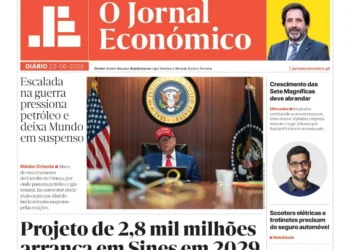A primeira página do Jornal Económico de 23 de junho