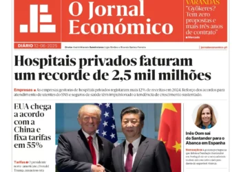 A primeira página do Jornal Económico de 12 de junho