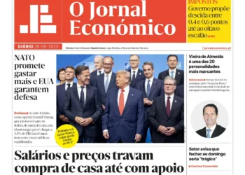 A primeira página do Jornal Económico de 26 de junho