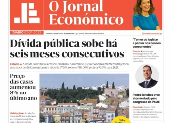 A primeira página do Jornal Económico de 2 de julho
