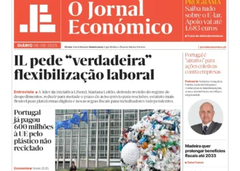 A primeira página do Jornal Económico de 6 de agosto