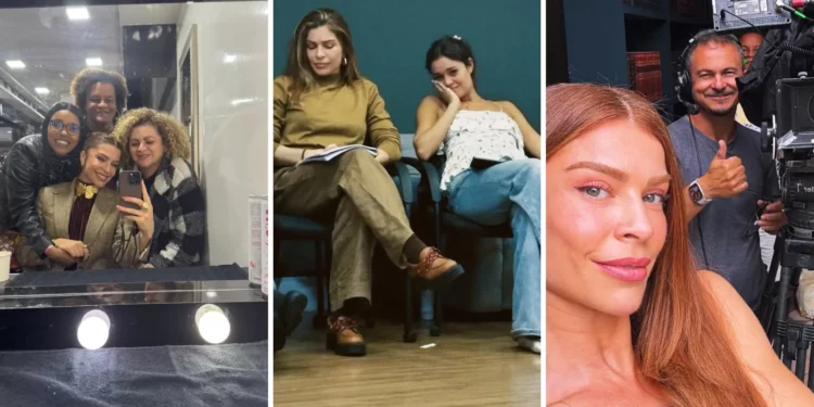 Grazi Massafera mostra bastidores na estreia de “3 Graças”: “Diversão”