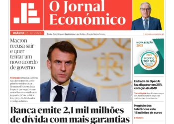 A primeira página do Jornal Económico de 7 de outubro