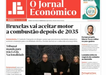 A primeira página do Jornal Económico de 16 de dezembro