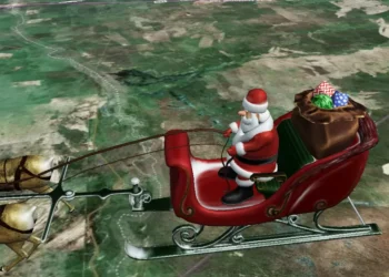 Papai Noel chega ao Brasil em sistema de monitoramento; veja