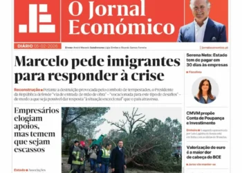 A primeira página do Jornal Económico de 5 de fevereiro