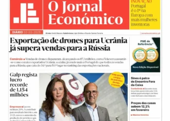 A primeira página do Jornal Económico de 3 de março