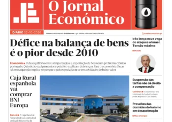 A primeira página do Jornal Económico de 2 de março
